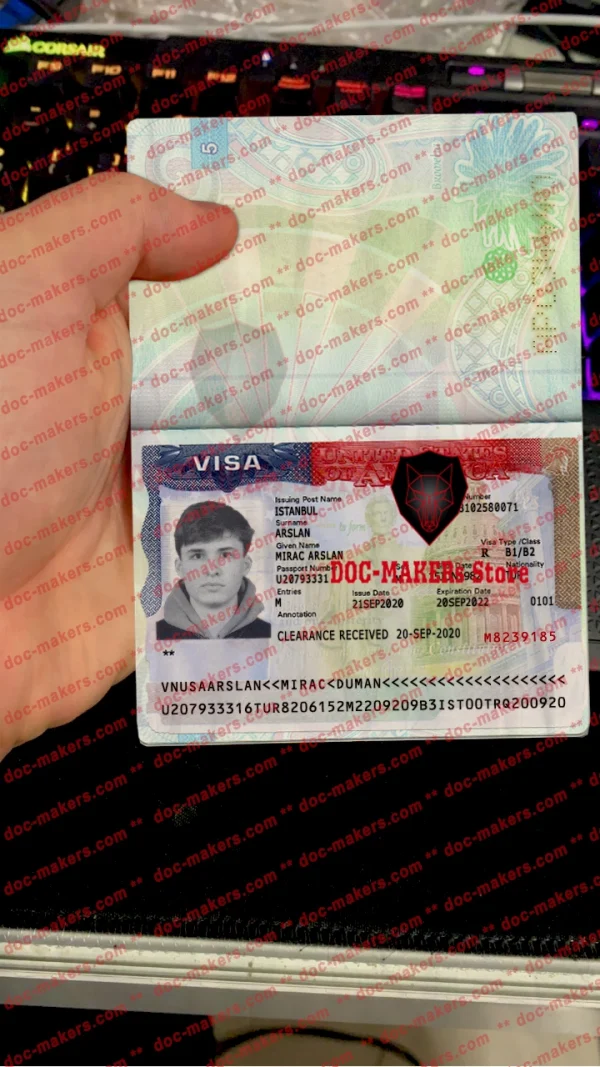 USA Visa Sticker + Photo Look – PSD Template